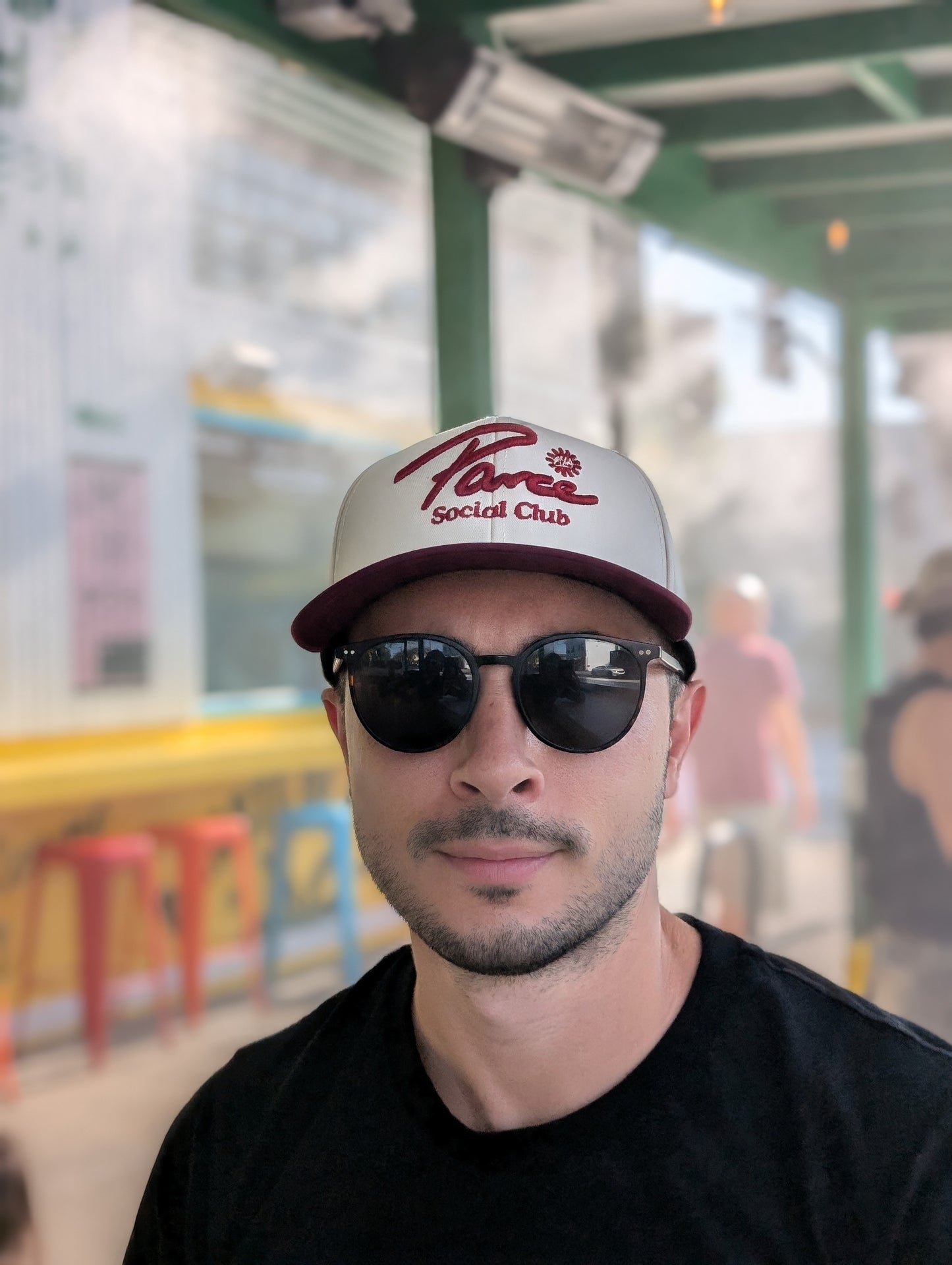 Man wearing Parce Social Club hat – casual embroidered baseball cap styled for everyday wear